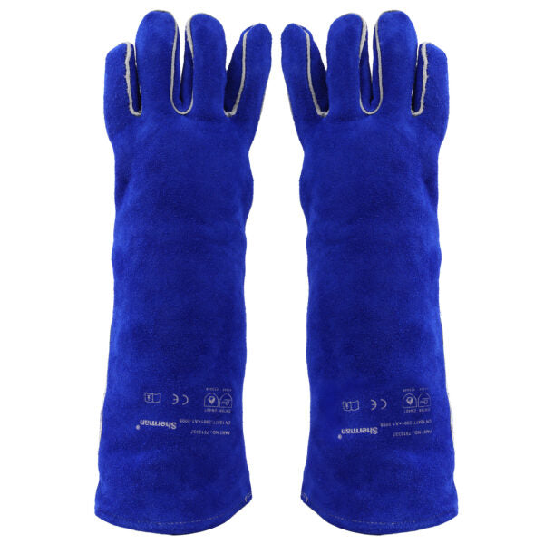 MIG Lang lashandschoenen Blauw Maat M